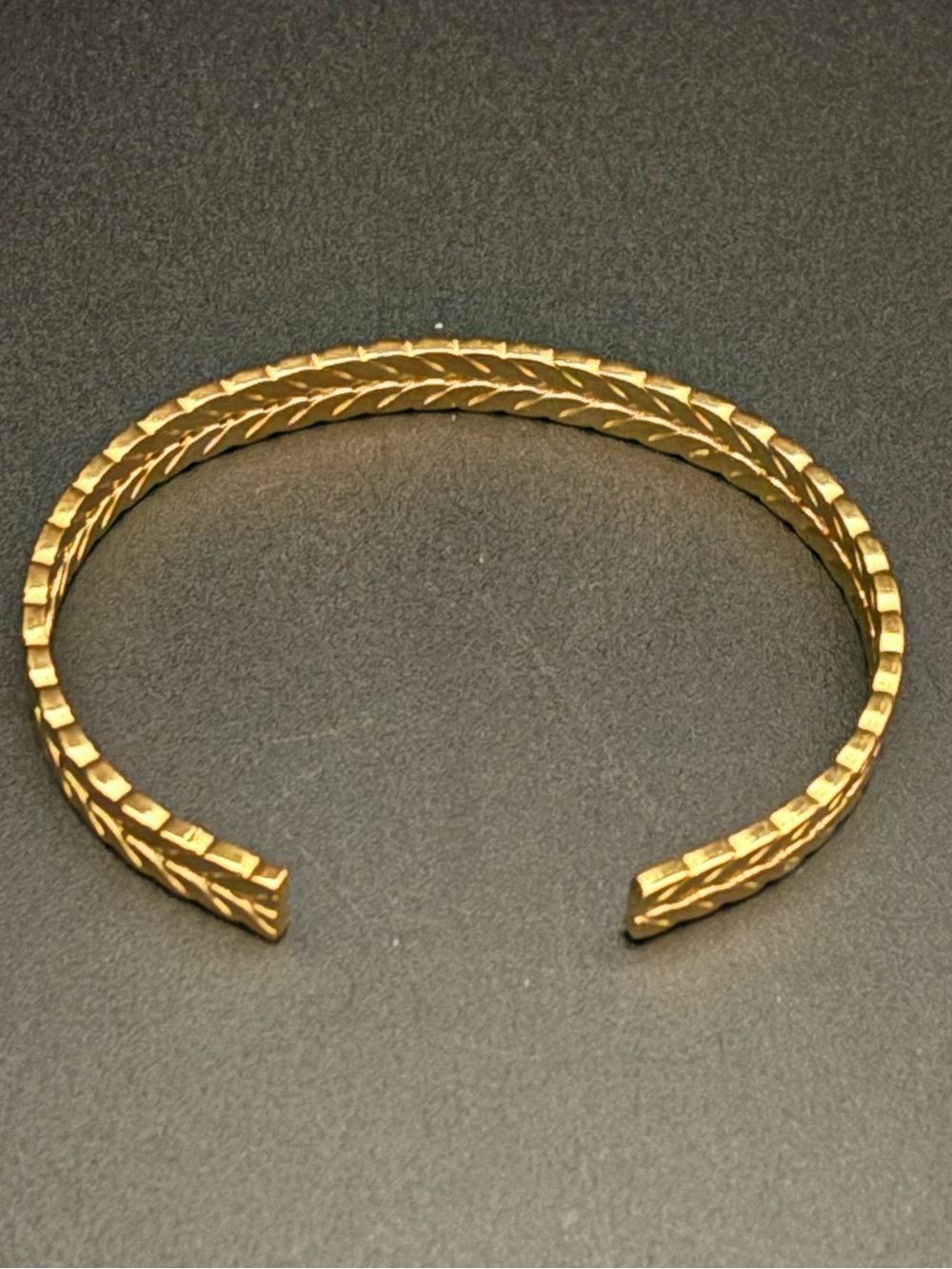 Plunder Gold Callista Braided Herringbone Bracelet Cuff - Picture 5 of 5